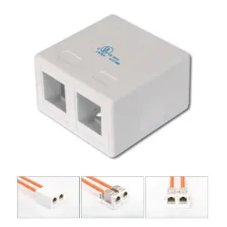 Zidna završna kutija za Keystone RJ45 2 port Zidna završna kutija za Keystone RJ45 2 port
